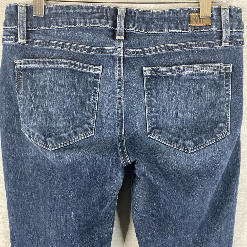Paige Women's Abbot Kinney Cropped Low Rise Denim Jean In Blue Size 28 - Picture 7 of 8